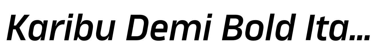 Karibu Demi Bold Italic